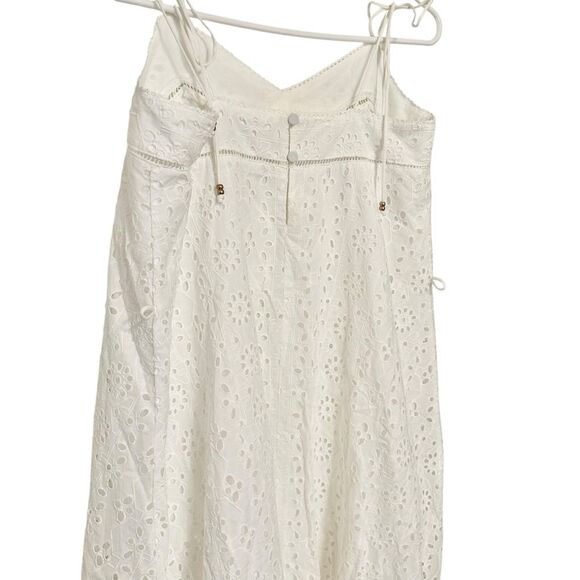 Kivari Women’s Faye Tiered Eyelet Midi Dress - White, New, Size 4 - Picture 8 of 11